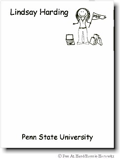 Pen At Hand Stick Figures - Small College Pad #2